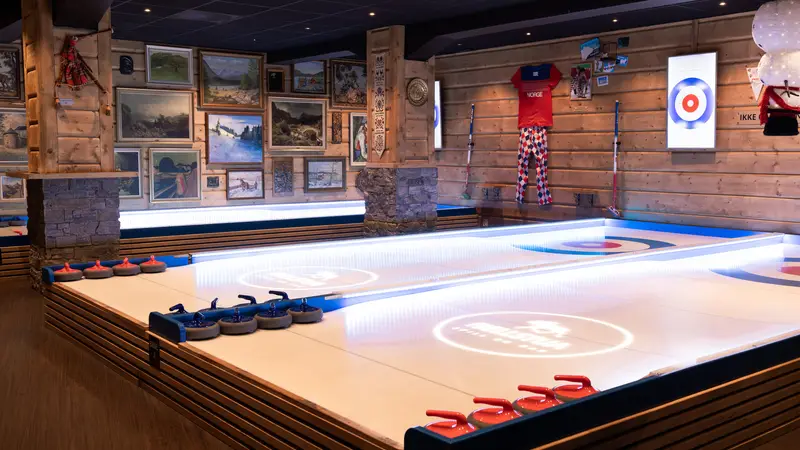 The curling lanes at Fjellstua