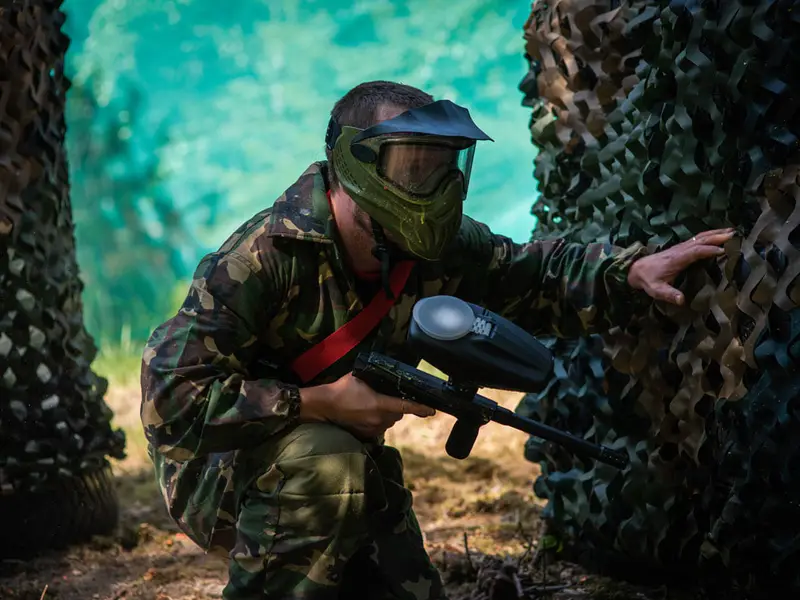 Paintball i skogen